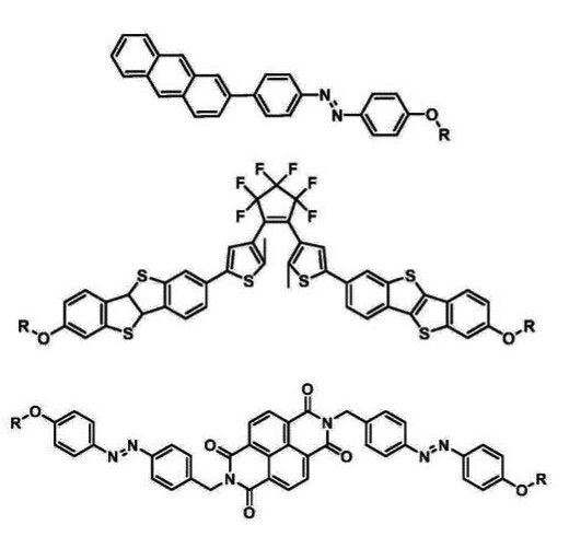 The chemical structure of some liquid crystalline semiconductors