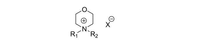 Structure of morpholinium salt ionic liquids.